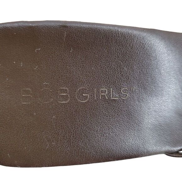 Vintage 90s BCBG Platform Wedge Sandals 9 Rainbow Strappy Wood Hippie Pride - Picture 4 of 11